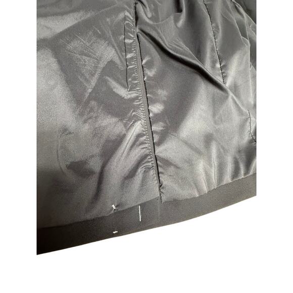 NEW!! "ANN TAYLOR" Black Trench Coat SZ XL 14P Button Up Old Money Classy Goth - Picture 11 of 16